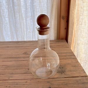 Vintage Scandinavian Glass and Teak Carafe